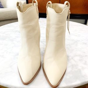 White Ankle Boots Women Size 8